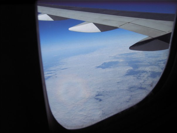 вид из окна самолета